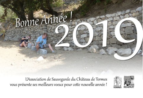 Château de Termes, chantier REMPART 2018 Termes en Termenès, chantier de bénévoles, association de Sauvegarde