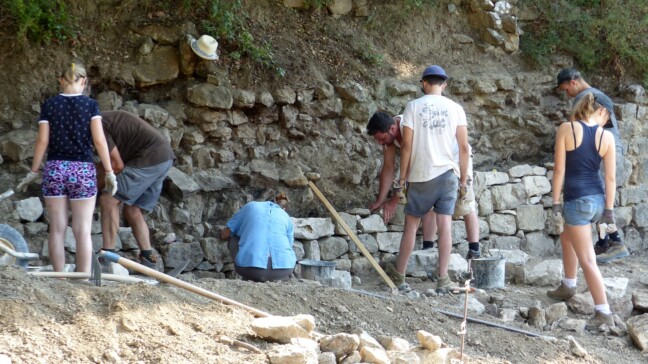 chantier REMPART 2018 au château de Termes Château de Termes, bénévoles, REMPART, Rempart2018Termes