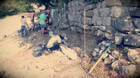 Château de Termes, chantier REMPART 2018 Termes en Termenès, chantier de bénévoles, association de Sauvegarde