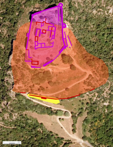 Localisation du chantier REMPART 2018 au château de Termes Localisation du chantier REMPART 2018 au château de Termes